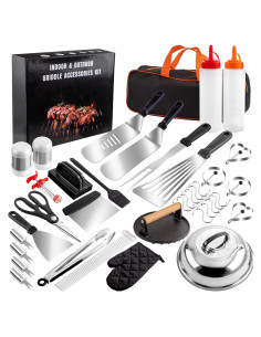 Set de 46 Accesorios para Parrilla Supernal de Acero Inoxidable