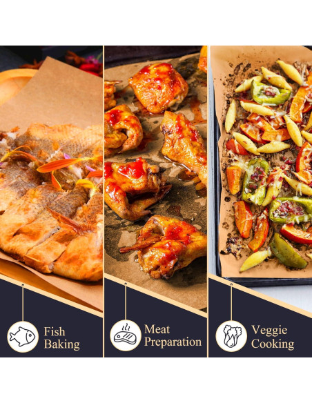 50 Hojas de Papel Pergamino Sin Blanquear DISSKNIC 30x40 cm