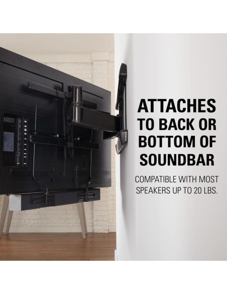 Soporte de Barra de Sonido Sanus SASB1-B1 Ajustable 9.07 kg