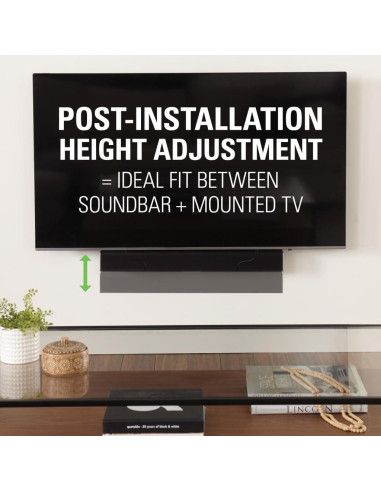 Soporte de Barra de Sonido Sanus SASB1-B1 Ajustable 9.07 kg