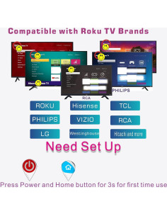 Control Remoto Universal Retroiluminado Alizen para Roku TV 2
