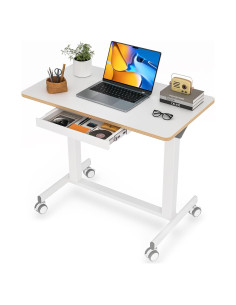 Escritorio de Pie Móvil JOY worker JW-FC102 Blanco 35" Ajustable