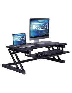 Escritorio Elevador Rocelco DADRB 95.25 cm Ajustable Negro