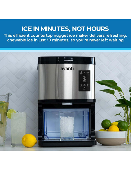 Fabricador de Hielo en Nugget Avanti Digital 15 kg Acero Inoxidable