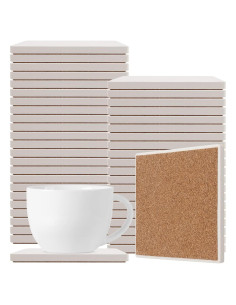 Posavasos de Cerámica HOZEON 45 Piezas 10.16 cm Blanco