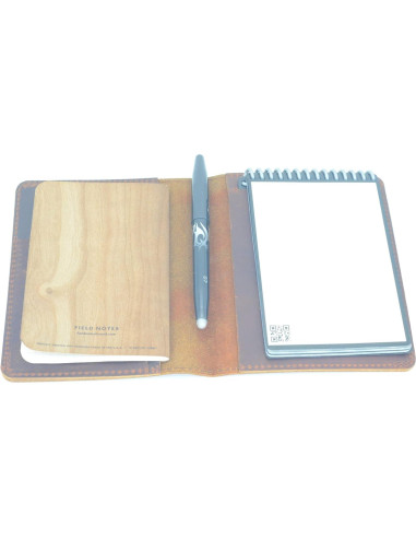 Cubierta de Cuero Genuino YIYUS para Cuadernos A7 Marrón