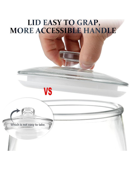 Tarro de Vidrio Folinstall 0.56 Galones Boca Ancha para Alimentos