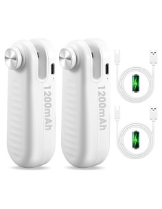 Paquete de 2 Selladores de Bolsas Mini VZZNN USB-C 1200mAh