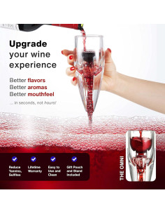Aireador de Vino Vintorio Omni - Acrílico Premium con Soporte 2