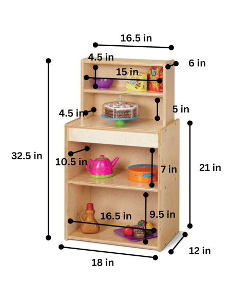Armario de Cocina de Juguete Jonti-Craft 7081YT Madera 82.5 cm