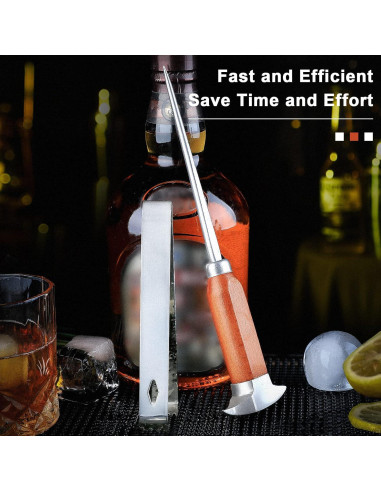 Juego de Pica Hielo y Pinzas SuproBarware Acero Inoxidable 22.86 cm