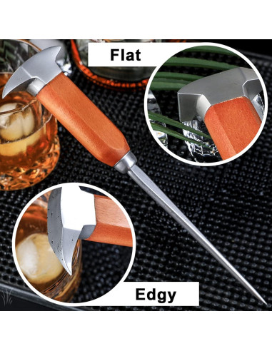 Juego de Pica Hielo y Pinzas SuproBarware Acero Inoxidable 22.86 cm