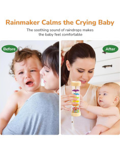 Rain Stick Montessori WODI para Bebés 6-12 Meses - Juguete Musical 2