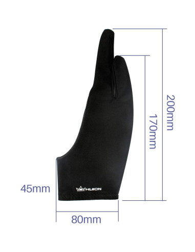 Guante Artista Huion Negro Talla Única para Dibujo