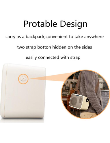 Amplificador de Bajo Portátil SUNYIN MA-10B 10W Mini Blanco