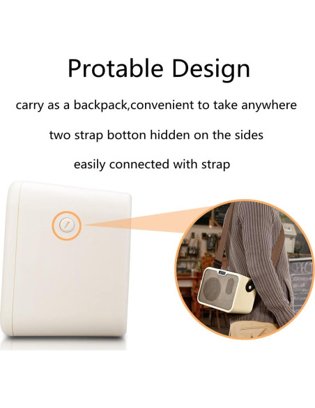 Amplificador de Bajo Portátil SUNYIN MA-10B 10W Mini Blanco