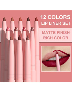 Kit de Lápiz Labial Retráctil KIMIEYE 12 Colores 28g 2