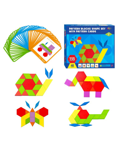 Juego de Bloques de Madera 155 Piezas SpriteGru para Niños