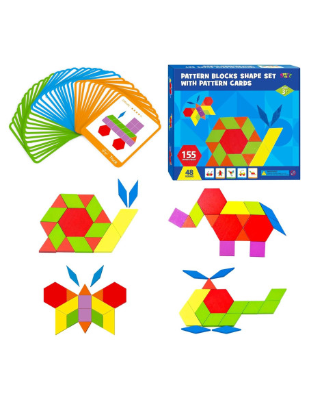 Juego de Bloques de Madera 155 Piezas SpriteGru para Niños