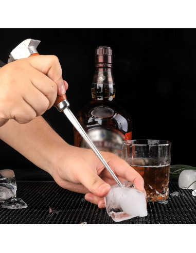 Juego de Pica Hielo y Pinzas SuproBarware Acero Inoxidable 22.86 cm