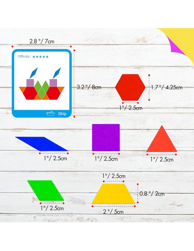 Juego de Bloques de Madera 155 Piezas SpriteGru para Niños