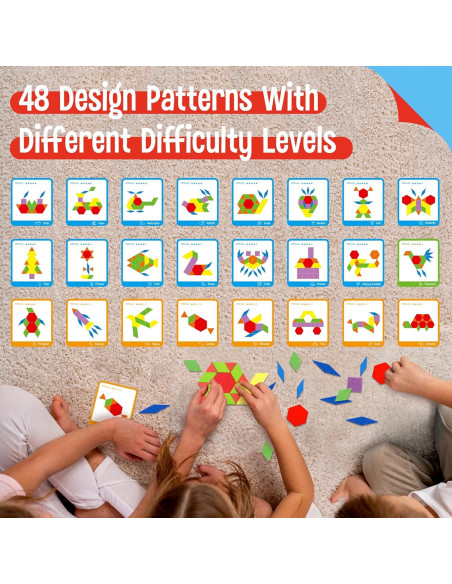 Juego de Bloques de Madera 155 Piezas SpriteGru para Niños