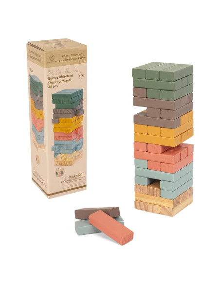Juego de Bloques Apilables de Madera 48PCS Woodenfun