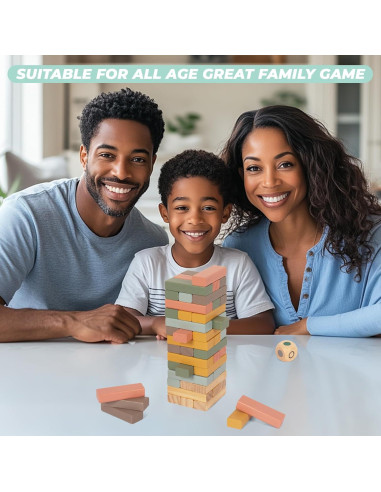 Juego de Bloques Apilables de Madera 48PCS Woodenfun