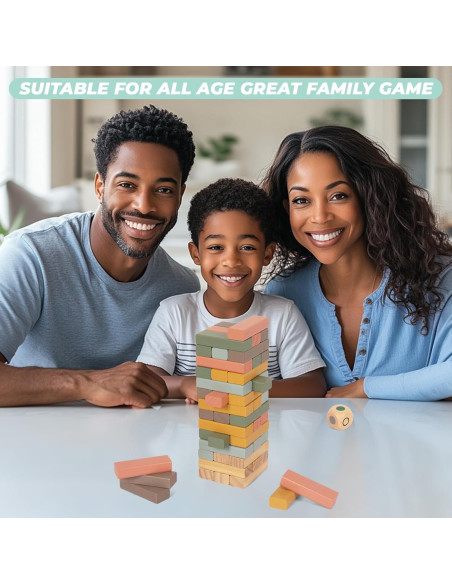 Juego de Bloques Apilables de Madera 48PCS Woodenfun