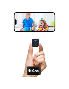 Cámara Espía 2K Vebiliki con Tarjeta SD 64GB y Visión Nocturna