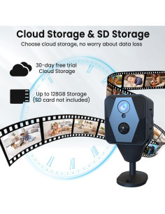 Cámara Espía 2K Vebiliki con Tarjeta SD 64GB y Visión Nocturna 2