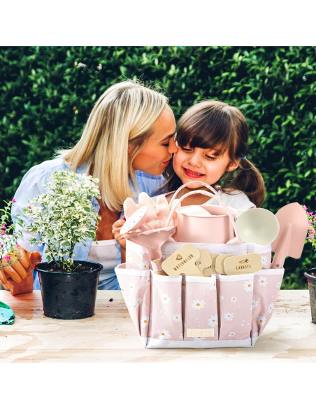 Conjunto de Jardinería para Niños ZICOTO Rosa - Herramientas Seguras