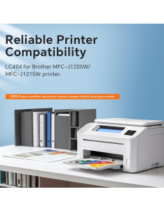 Paquete de 10 Cartuchos de Tinta Compatibles Brother LC404 2