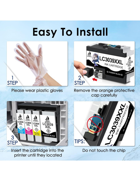 Cartuchos de tinta compatibles Brother LC3039XXL 4 Paquete Cartuchos de tinta compatibles Brother LC3039XXL 4 Paquete