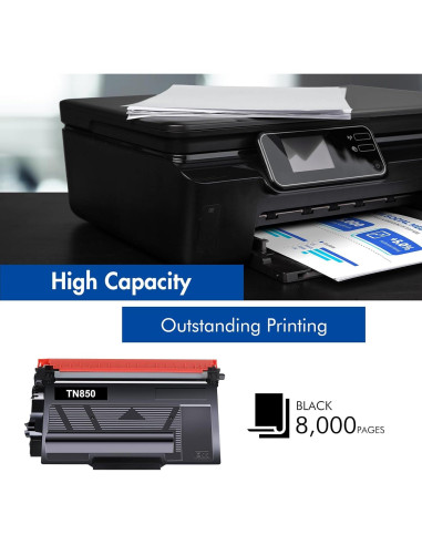 Cartucho de Tóner Negro Alto Rendimiento COMEINK TN-850 2-Pack