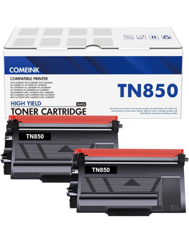 Cartucho de Tóner Negro Alto Rendimiento COMEINK TN-850 2-Pack