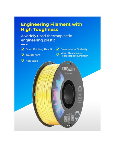 Filamento ABS Creality 1.75mm Negro 1kg para Impresora 3D