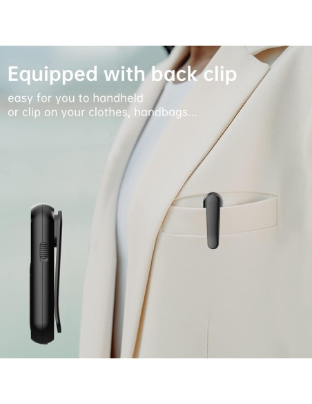 Radio FM Portátil Recargable Moliao MI03 con Clip - Negro