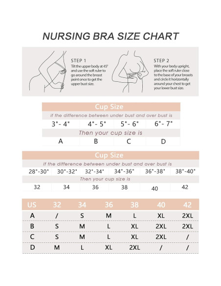 Sostén de Lactancia Inalámbrico Rosa Mediano para Mujeres