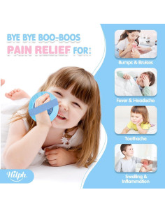 Paquete de Hielo para Niños Hilph - 4 Paquetes Reutilizables con Funda 2