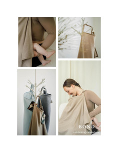 Cubierta de Lactancia BOND de Algodón Muselina Marrón Claro 2