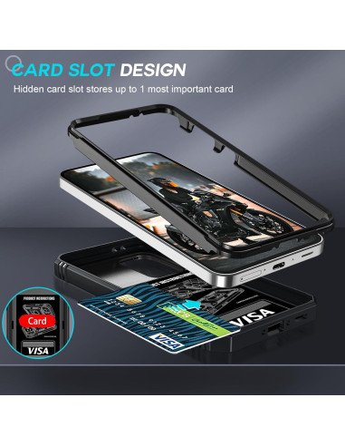 Funda LeYi para Samsung Galaxy A51 Negra con Soporte y 2 Protectores