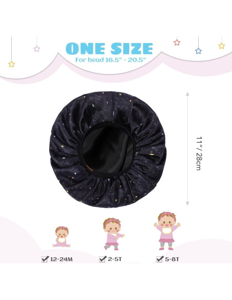 Gorro de Satén Ajustable para Niños Hat Hut - 1 a 8 Años Gorro de Satén Ajustable para Niños Hat Hut - 1 a 8 Años
