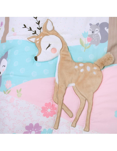Juego de Ropa de Cuna UOMNY 3 Piezas Bosque de Ciervos
