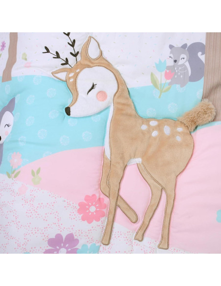 Juego de Ropa de Cuna UOMNY 3 Piezas Bosque de Ciervos
