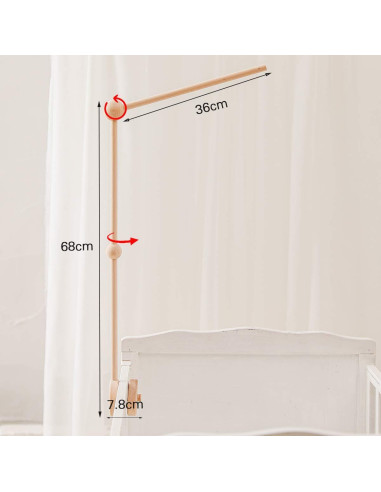 Brazo de Móvil de Madera para Cuna - Soporte Ecológico