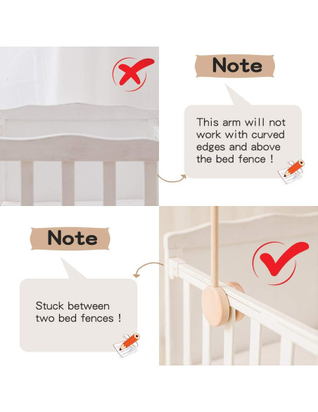 Brazo de Móvil de Madera para Cuna - Soporte Ecológico