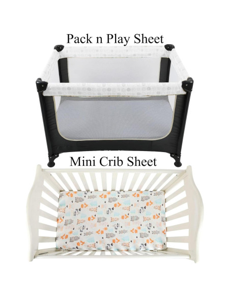 Juego de Sábanas Ajustables Tontukatu 3 Piezas para Cuna 61x97cm