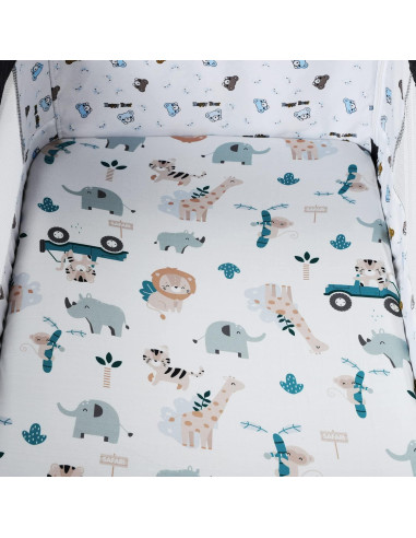 Juego de Sábanas Ajustables Tontukatu 3 Piezas para Cuna 61x97cm