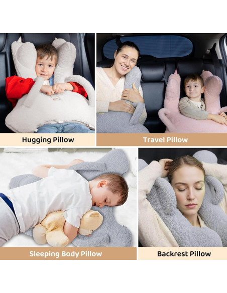 Almohada de Viaje Ergonómica FLORICH Gris para Adultos y Niños Almohada de Viaje Ergonómica FLORICH Gris para Adultos y Niños